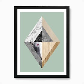 Collage geometric textures 13 Art Print