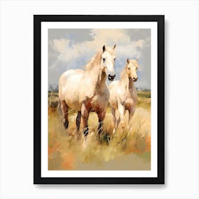 Horses Painting In Buenos Aires Province, Argentina 2 Art Print