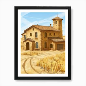 Country House In The Countryside Art Print