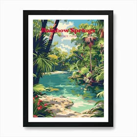 Rainbow Springs State Park Florida Travel Art Art Print