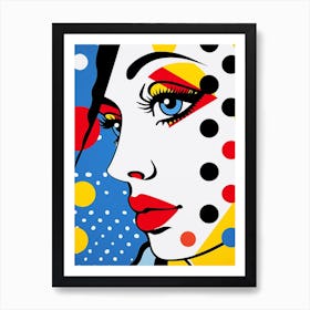 Face Polka Dots 2 Art Print