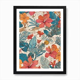 Tropical Hibiscus 1 Art Print