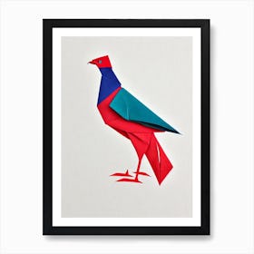 Pheasant 2 Origami Bird Art Print