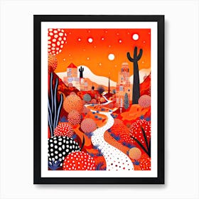 Marrakech, Illustration In The Style Of Pop Art 4 Art Print