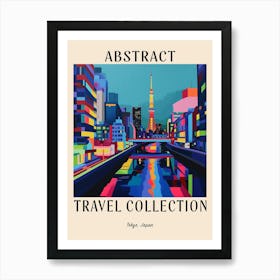 Abstract Travel Collection Poster Tokyo Japan 5 Art Print