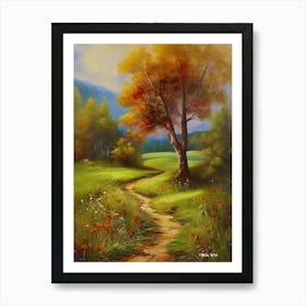 Canada, Canadian mountain forests, mountain pass, a distinctive and beautiful work of art describing the beauty of nature in Canada.5 Art Print