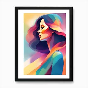 Colorful Abstractive Women Art Print