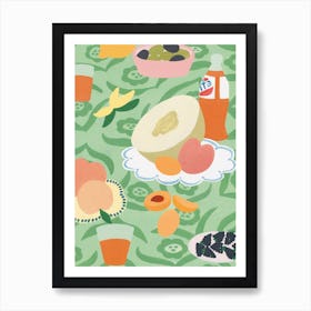Still Life With Melon Art Print