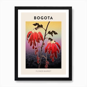 Bogota Colombia Botanical Flower Market Poster Art Print