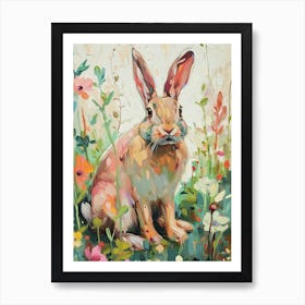 Satin Rabbit Painting 3 Art Print