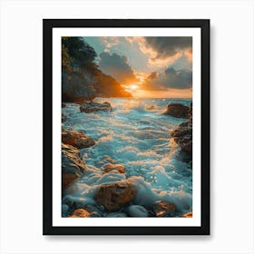 Sunset At The Beach 5 Art Print