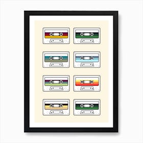 Retro Cassette Tape Poster Art Print