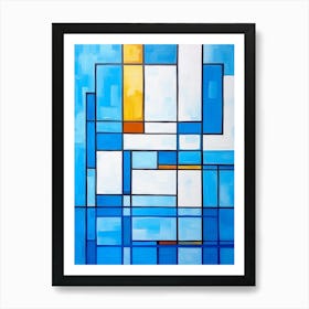 Mondrian Abstract Geometric Illustration 11 Art Print