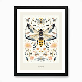 Colourful Insect Illustration Hornet 12 Poster Art Print