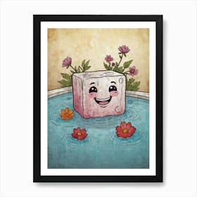 Happy Face In The Water Art Print