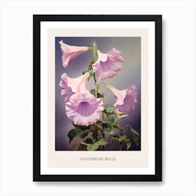 Floral Illustration Canterbury Bells Poster Art Print