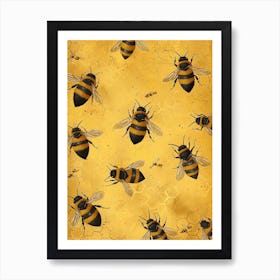 Meliponini Bee Storybook Illustrations 18 Art Print