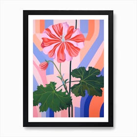 Geranium 2 Hilma Af Klint Inspired Pastel Flower Painting Art Print