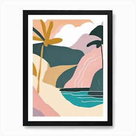 El Nido Philippines Muted Pastel Tropical Destination Art Print