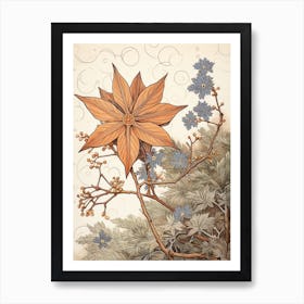 Asagiri Japanese Wood Clover Vintage Japanese Botanical Art Print