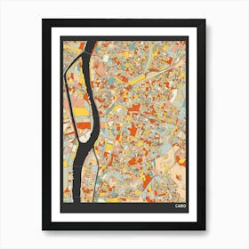 Cairo Egypt Map Art Print