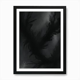 Black And White Abstract Painting Art Print