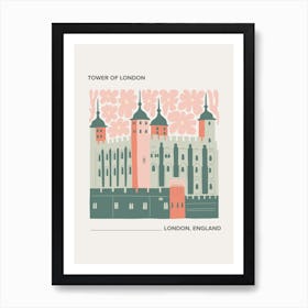 Tower Of London   London, England, Warm Colours Illustration Travel Poster 2 Art Print
