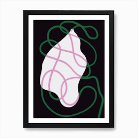 Vine and petal abstract 02 Art Print