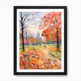 Autumn City Park Painting Regents Park London 4 Art Print