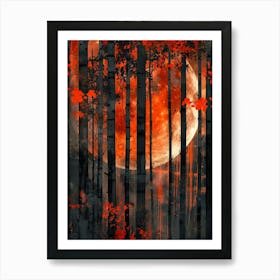 Full Moon In The Forest 12 Art Print