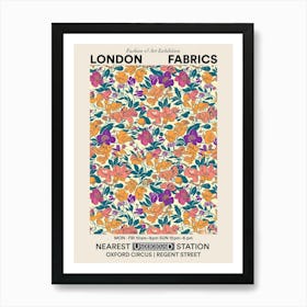 Poster Flower Luxe London Fabrics Floral Pattern 5 Art Print