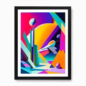 Space Exploration Abstract Modern Pop Space Art Print