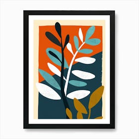 Abstract Leaf Print Art Print