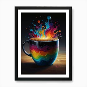 Rainbow Coffee Cup Art Print