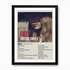 Taylor Swift Red By Taylor Swift 2012 Poster 1 Art Print