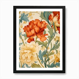 Victorian Floral Pattern Art Print