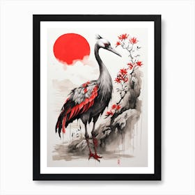 Crane Painting Art Print