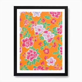 Inca Lily Floral Print Warm Tones2 Flower Art Print