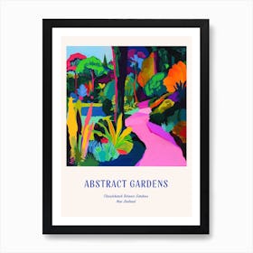 Colourful Gardens Christchurch Botanic Gardens New Zealand 1 Blue Poster Art Print