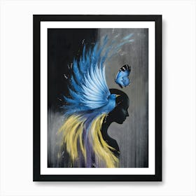 Blue Bird Canvas Print Art Print