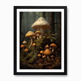 Forest Mushrooms 1 Art Print