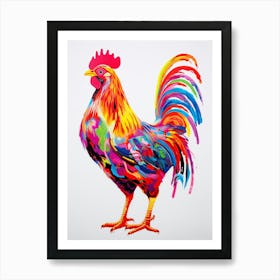 Colourful Bird Painting Chicken 3 Art Print