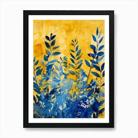 Blue And Yellow 4 Art Print