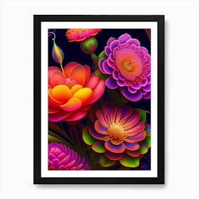 Colorful Flowers 1 Art Print