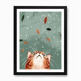 Autumn Cat 3 Art Print