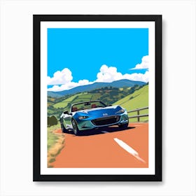 A Mazda Mx 5 Miata In The The Great Alpine Road Australia 3 Art Print