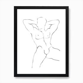 Abstract Male Line A Art Print