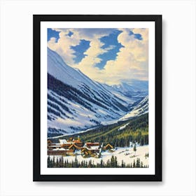 Alyeska, Usa Ski Resort Vintage Landscape 1 Skiing Poster Art Print