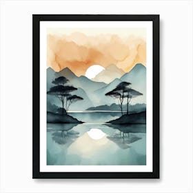 Watercolor Landscape Painting 45 Art Print