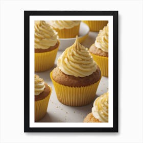 Golden Cupcakes Art Print